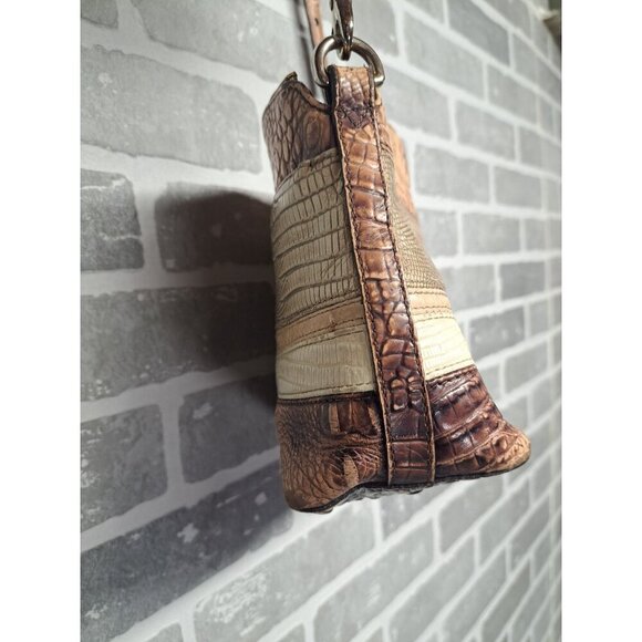 Brahmin Women Crossbody Satchel‎ Block Color Leather Bag - Picture 8 of 10